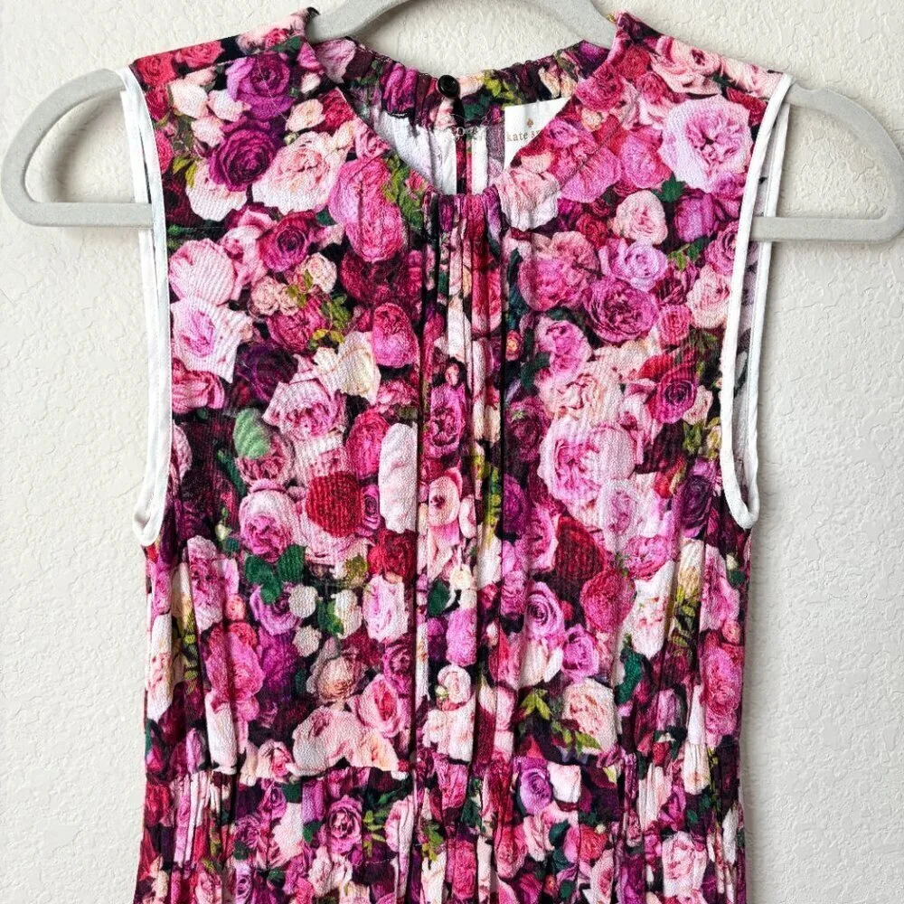 Kate Spade New York Rose Print Tie Back Dress